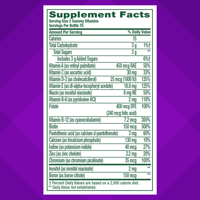 Vitafusion Women's Multivitamin Gummy | 150 Adult Gummies | with Vitamins A, B, C, D, E | Berry Flavor | Gluten and Dairy Free Supplement 150 Count (Pack of 1) Old Version