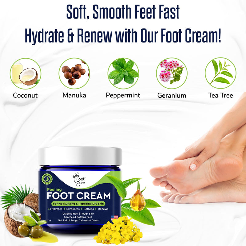 [Australia] - Tea Tree Oil Foot Cream - Moisturizing Athletes Foot Care For Dry Cracked Feet Cream - Heel & Callus Removal, Toenail Treatment, Itchiness Relief - Made in USA Foot Cream, 2 Ounce Pack of 2 2 Ounce (Pack of 2) 