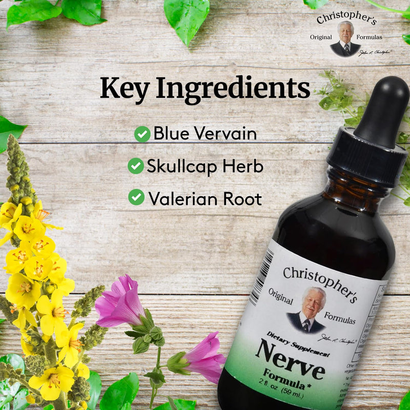 [Australia] - Christopher's Original Formulas Nerve Formula, Natural Herbal Supplement, 2 oz 