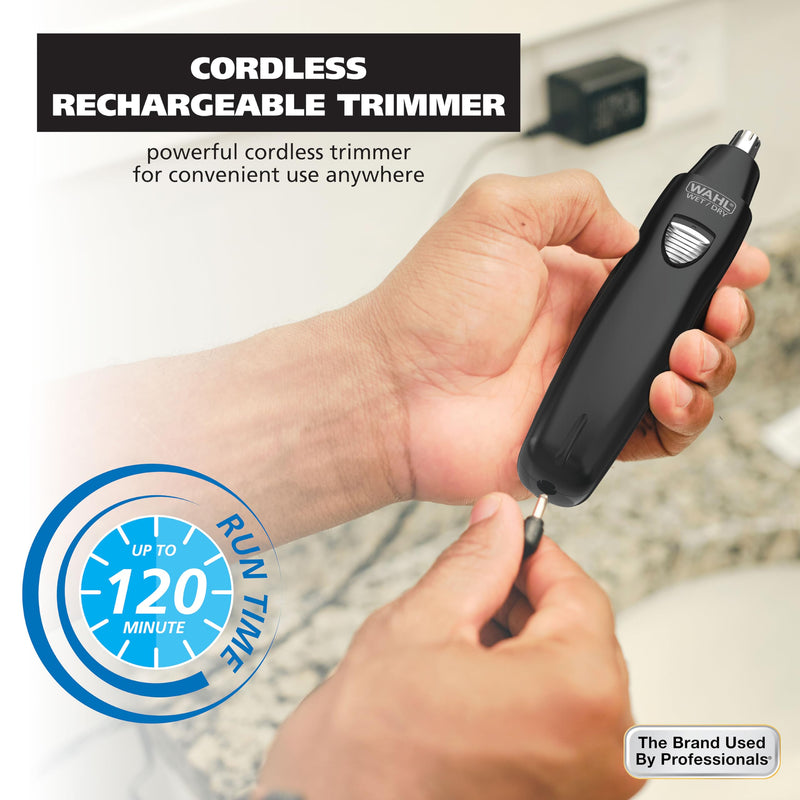 [Australia] - Wahl Pro Series® Rechargeable Eyebrow, Ear & Nose Hair Trimmer for Men – Painless DualTech® Eyebrow Trimmer & Facial Hair Removal Device – Model 3025656 