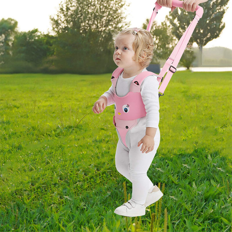 [Australia] - IULONEE Baby Walker, Handheld Kids Toddler Walking Harness Helper Assistant Protective Belt Child Activity Walker Adjustable Standing Up Walking Learning Helper for Toddler 7-24 Month (Pink) Pink 