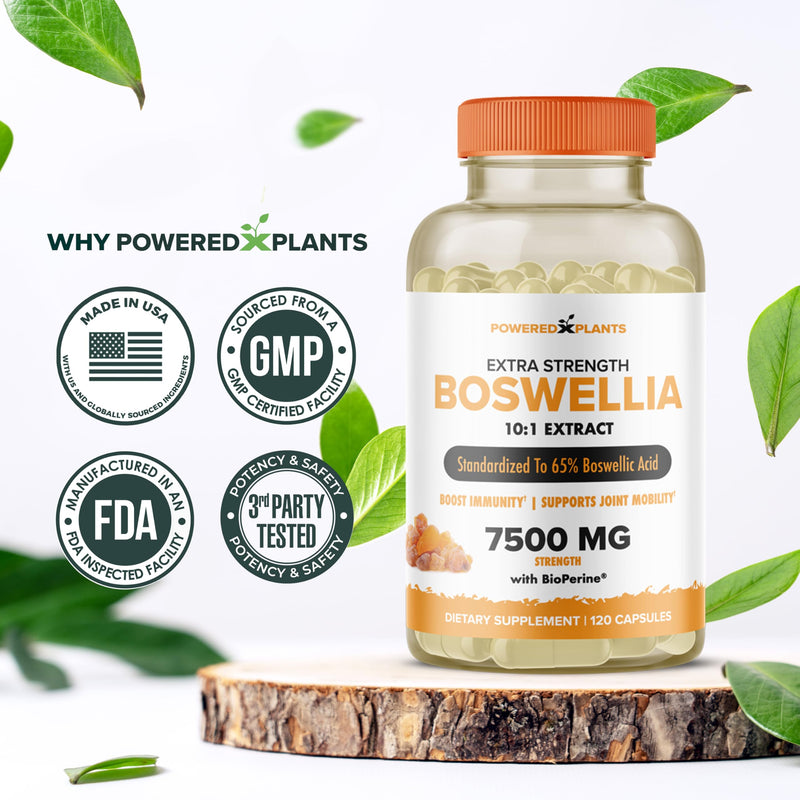 [Australia] - Boswellia Serrata Extract Joint Support Supplement by Powered by Plants ‚Äì 65% High Potency Boswellic Acids with BioPerine ‚Äì Supports Immunity, Mobility & Flexibility ‚Äì 120 Vegan Capsules 