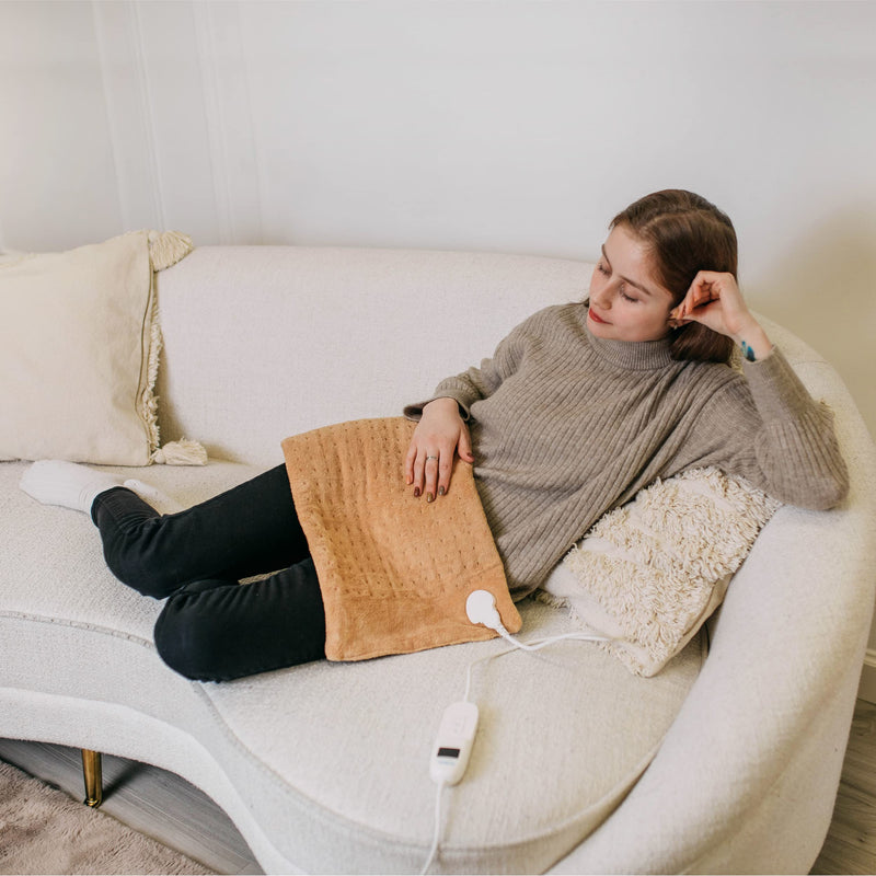 [Australia] - GESBERG heating pad with 9 temperature levels, Turbo Heat, heating pad for the cervical and lumbar spine 30 x 60 cm - Electric heat pad with overheating protection, automatic switch-off, washable 