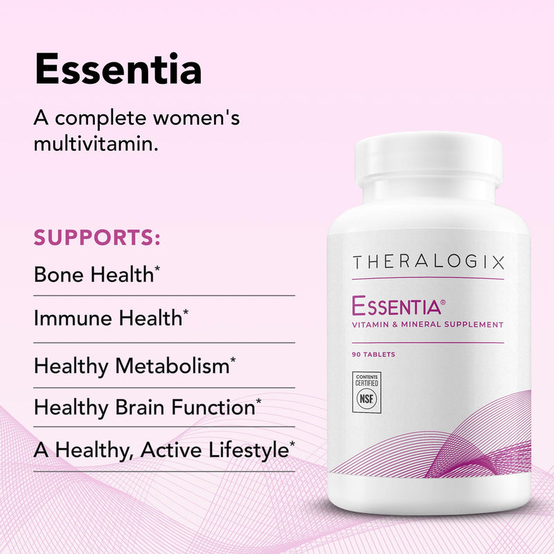 Theralogix Essentia Women's Multivitamin – Daily Wellness, NSF Certified | Supports healthy metabolism, brain function & immune health in women.*