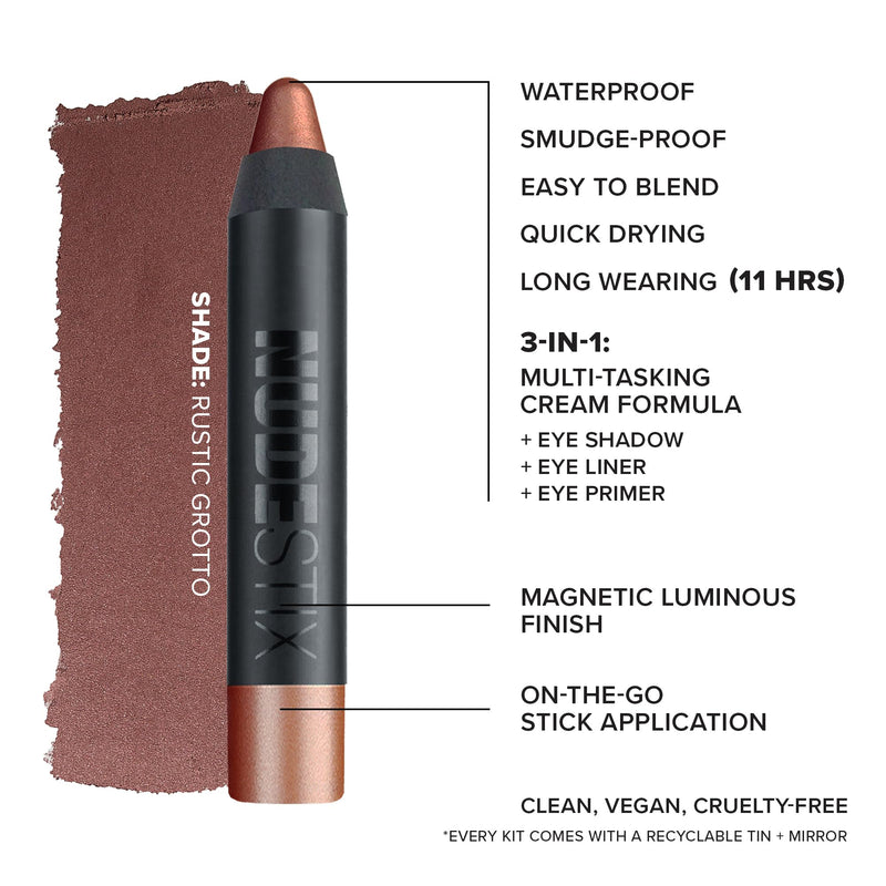 [Australia] - Nudestix Sunkissed Nudes Mini Kit – 3-Piece Cream Blush, Bronzer & Glossy Lip Set for Cheeks, Eyes & Lips | Travel-Size, Multi-Use, Vegan Makeup for a Fresh Beachy Glow 