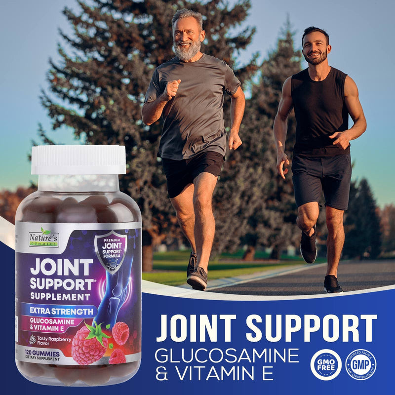 [Australia] - Joint Support Supplement - Extra Strength Glucosamine Joint Support Gummy - Joint Health Support & Flexibility for Back, Knees, & Hands - Vitamin E for Immune Support for Women & Men - 120 Gummies 120 Count (Pack of 1) 