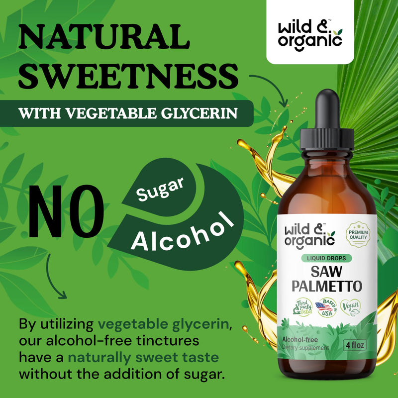 [Australia] - Saw Palmetto Liquid Extract Supplement for Men & Women - Organic Saw Palmetto Tincture - Vegan, Alcohol Free Drops - 4 fl oz 4 Fl Oz (Pack of 1) 