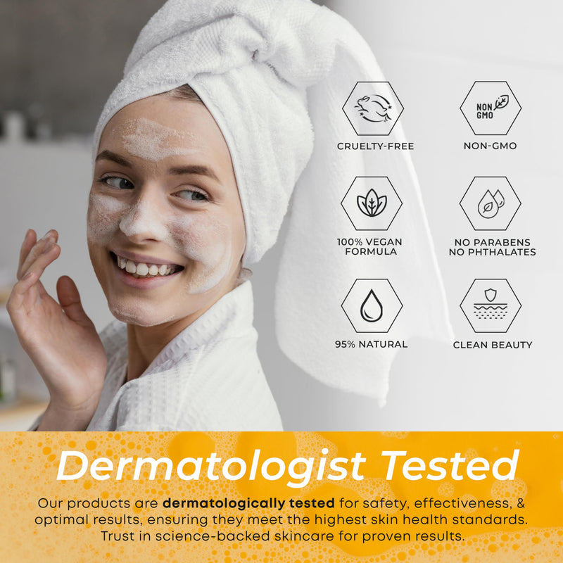 Vitamin C & Turmeric Face Wash – Dermatologist Tested, Anti-Aging, Korean Skin Care – Evens Skin Tone, Reduces Dark Spots, Boosts Radiance – Clean Vegan Beauty – 200 ML Vitamin C & Turmeric