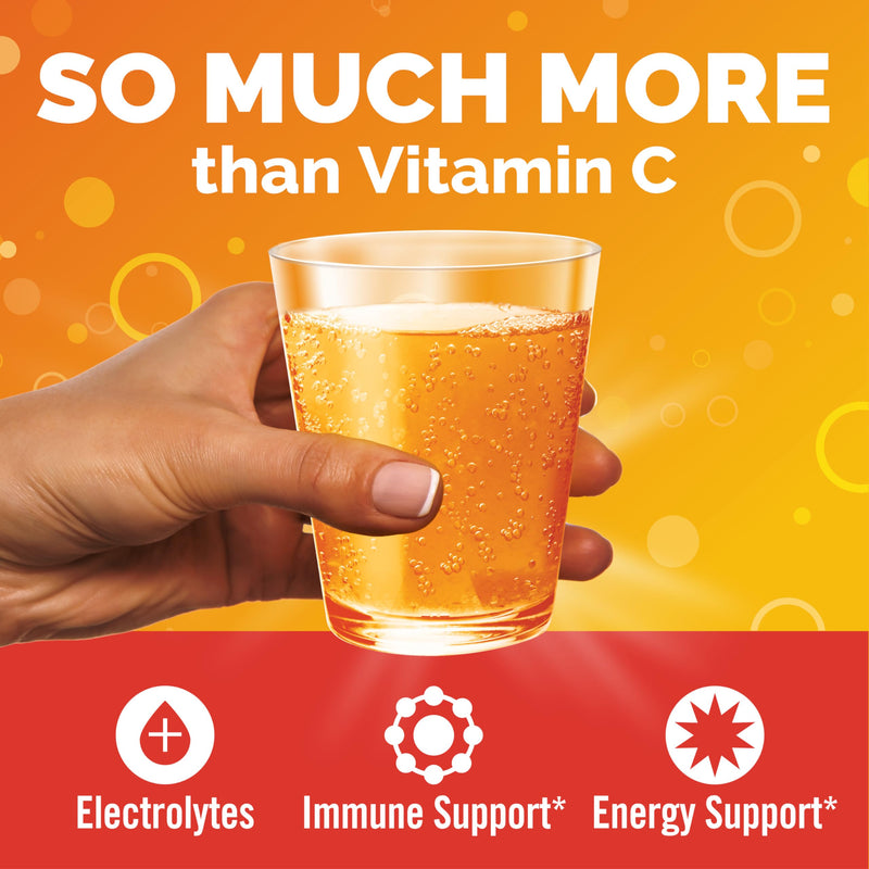 [Australia] - Emergen-C 1000mg Vitamin C Immune Support Powder Super Orange 10CT includes Zinc, Manganese, 7 B Vitamins and Electrolytes for Back to School Essentials 3.2 Ounce (Pack of 1) 
