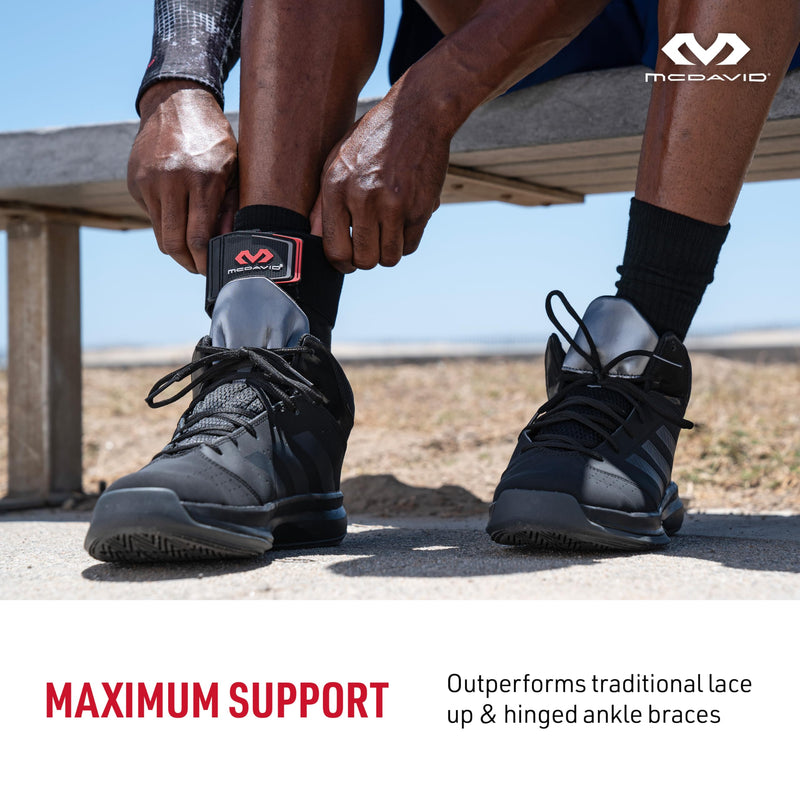 [Australia] - McDavid Ankle Brace Sprain Prevention/ Recovery. Bio-Logix Therapy Support, Competition Grade. Perfect for Basketball, Volleyball, Football, Soccer and More M-L Right 
