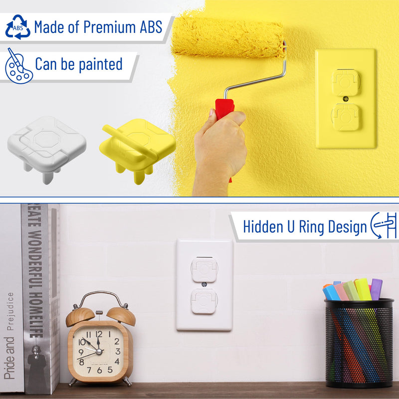 [Australia] - Bates- Outlet Covers Baby Proofing, 10 Pack, 3 Prongs, Plug Covers Baby Proofing, Baby Proof Outlet Covers, Child Proof Outlet Cover, Outlet Plug Covers, Baby Outlet Cover, Childproof Outlet Cover 