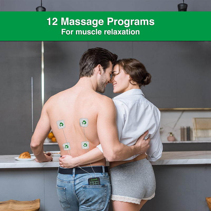 TESMED Trio 6.5 TENS Unit & EMS Muscle Stimulator, USB Rechargeable | 36 programs, 40 intensity levels and 4 electrodes for fitness, massage, pain relief and therapy.