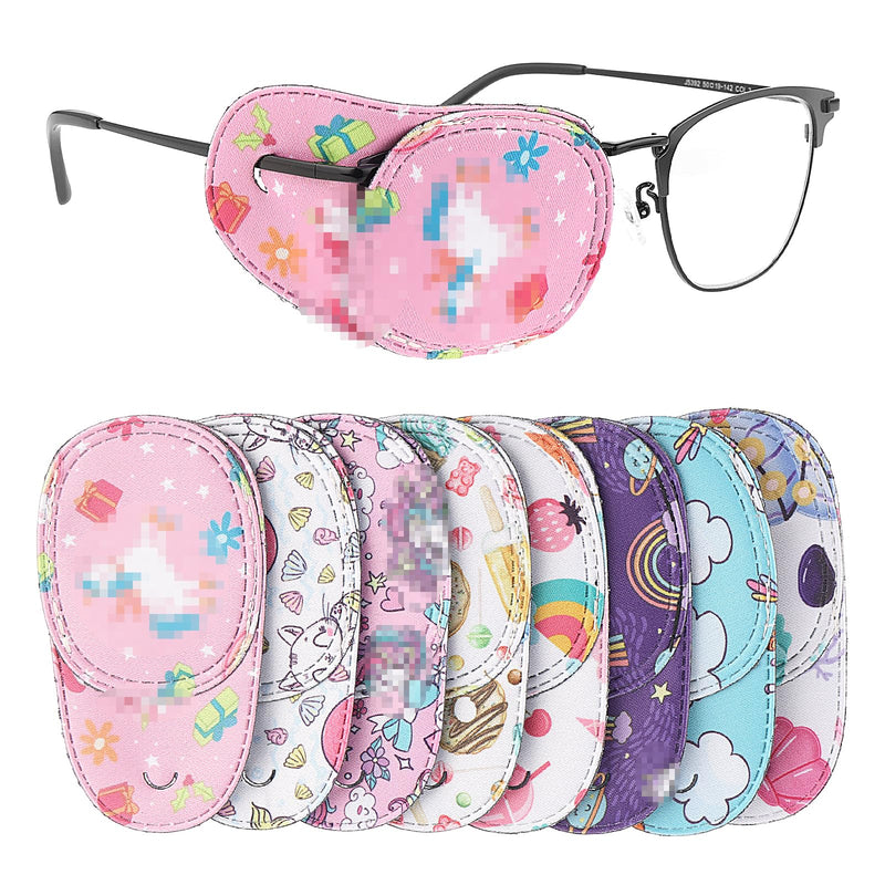 8 Pcs Eye Patches for Kids Colorful Kids Eye Patches Right & Left Eye Patch for Glasses for Kids Boys Girls Style B