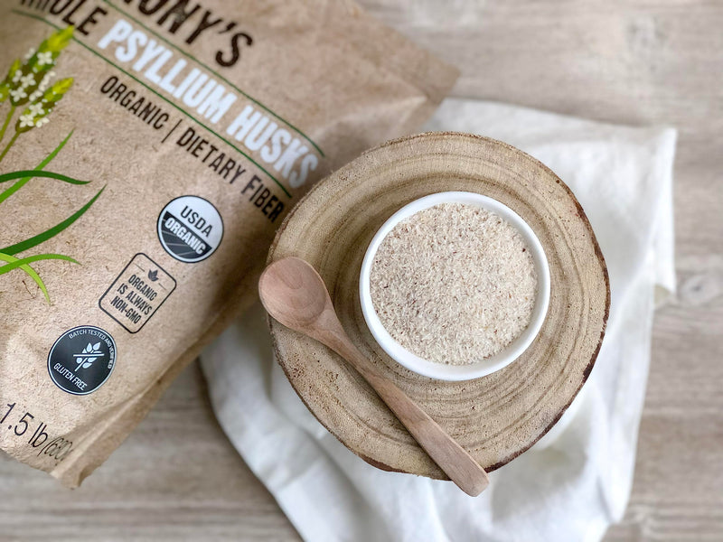[Australia] - Anthony's Organic Whole Psyllium Husks, 1.5 lb, Dietary Fiber, Gluten Free, Non GMO, Keto Friendly 