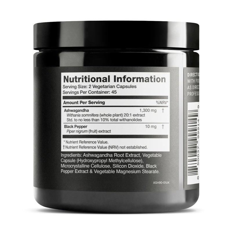 Ashwagandha - Ultra High Potency 20:1 Extract with 10% Withanolides - Wild Harvested in India - Highly Concentrated - Third-Party Lab Tested - 90 Capsules 9149UK