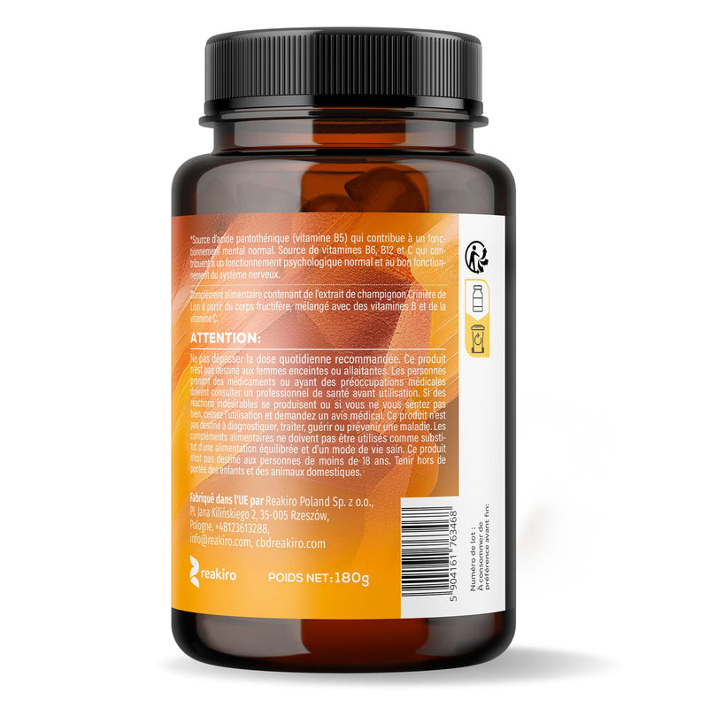 SOOL Lion's Mane Mushroom Gummies, 2000mg, 60pcs