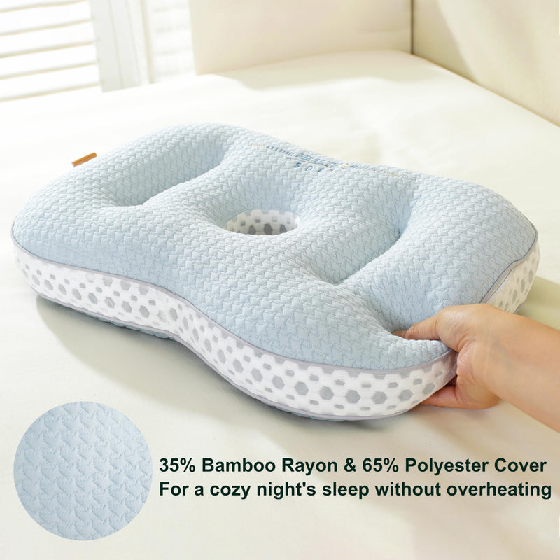 [Australia] - Ear Piercing Pillow for Side Sleeping,Cool Piercing Pillow for Side Sleepers,Flat Pillows For Sleeping,Ear Hole Pillow,Donut Pillow for Ear,Ear Pillows with Holes for Ear Pain,Earring Pillow 