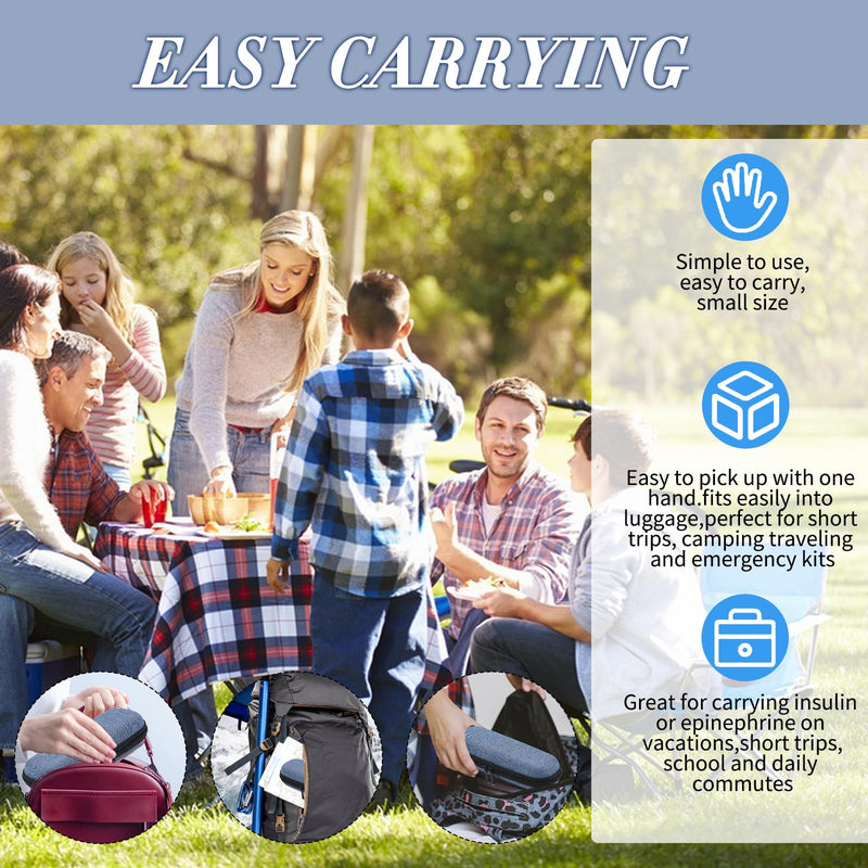 [Australia] - Insulin pen bag for on the go, diabetic bag space for insulin pens and more, diabetes bag ideal for insulin pen, insulin syringes, medication, medical, blue 