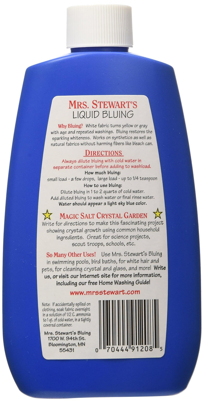 [Australia] - Mrs. Stewart's Concentrated liquid bluing , 8 ounce 8 Fl Oz (Pack of 1) 