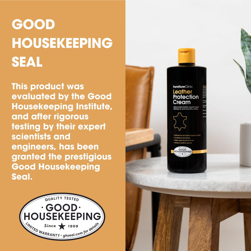 [Australia] - Furniture Clinic Leather Protection Cream | 2-in-1 Leather Conditioner & Waterproofing Protector for Furniture, Shoes, Car Seats & More | Prevent Stains while Nourishing | 8.5oz/ 250ml 8.5oz/250ml 