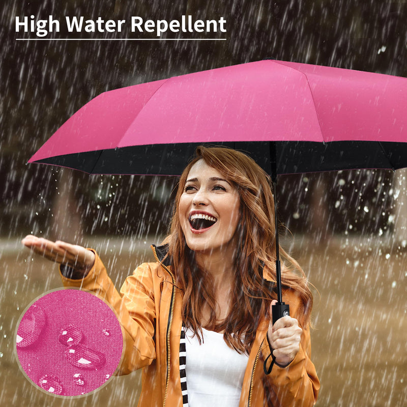 Seniny Umbrella with Carabiner Handle & Automatic Umbrella for Rain