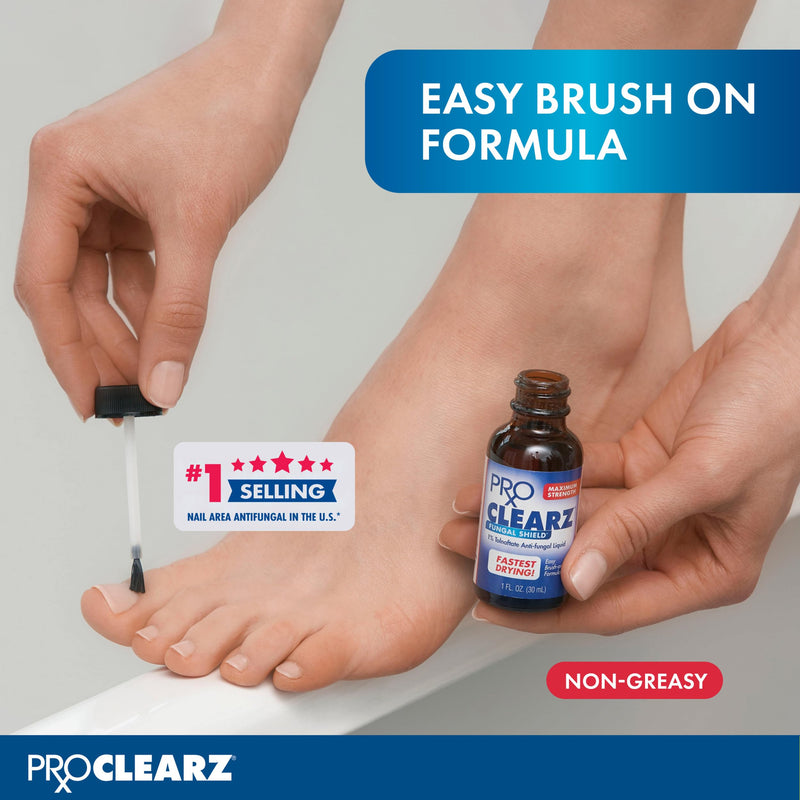 Fungal Shield Max Strength Brush-On Antifungal Liquid, 2-Pack | 2-pack brush-on antifungal liquid for max strength fungal relief, precise no-mess application