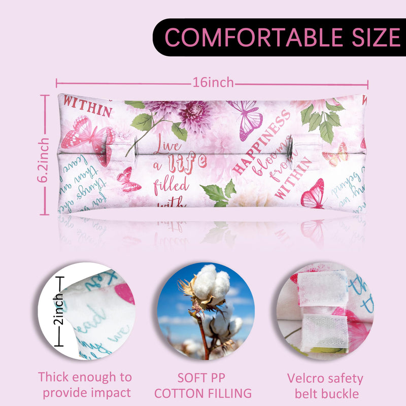 Mastectomy Pillow, Post Heart Surgery Seatbelt Pillow Csection Pillow Port Pillows for Chemo Patients Seatbelt Hysterectomy Pillow for Car, Pacemaker Protector Breast Cancer Seat Belt Gifts for Women Purple Green