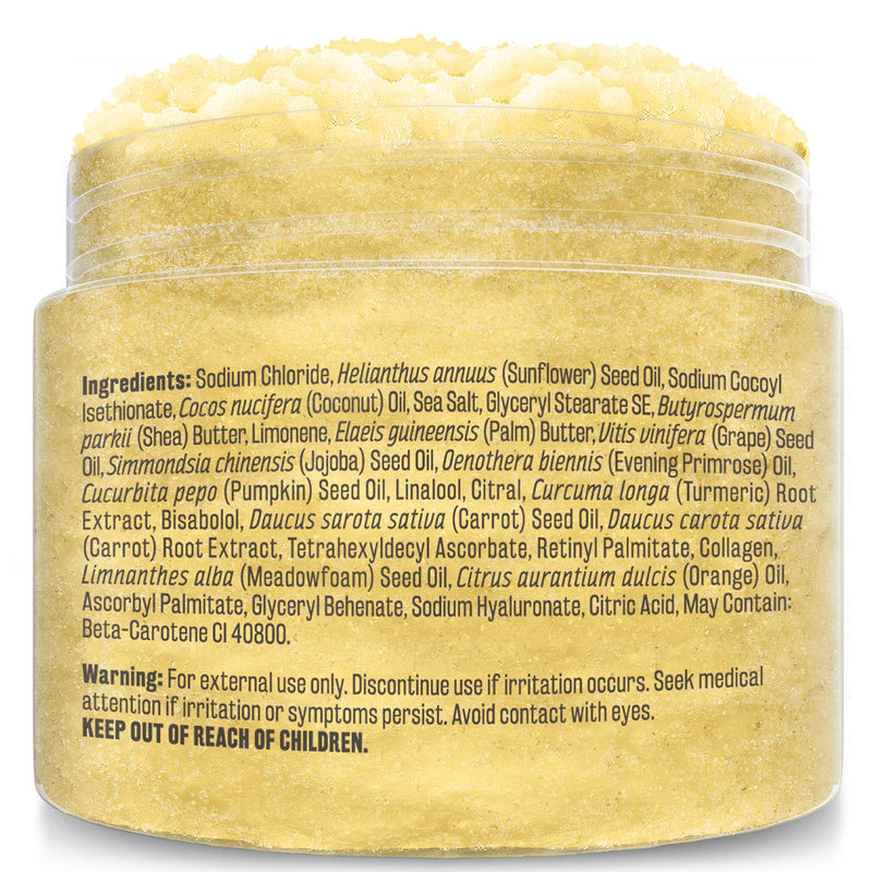[Australia] - Exfoliating Body Scrub Turmeric Body Scrub and Skin Exfoliator with Collagen and Coconut Oil Gently Exfoliate Face Body Hand and Foot Scrub Moisturizing Body SkinCare products by M3 Naturals Turmeric Scrub 