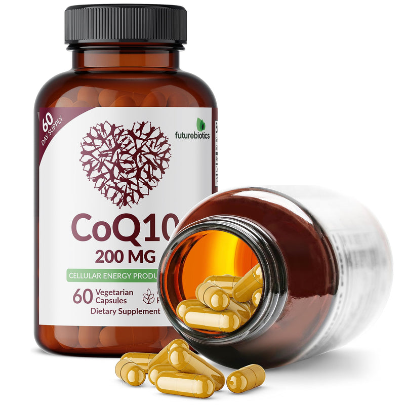 [Australia] - Futurebiotics CoQ10 200 MG Cellular Energy Production, 60 Vegetarian Capsules 60 Count (Pack of 1) 