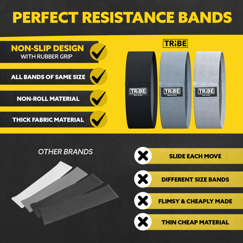 [Australia] - Fabric Resistance Bands for Legs - Workout Bands Resistance Bands for Men and Women - Booty Bands for Working Out - Exercise Bands Resistance Bands Set - Elastic Bands for Exercise Grey 