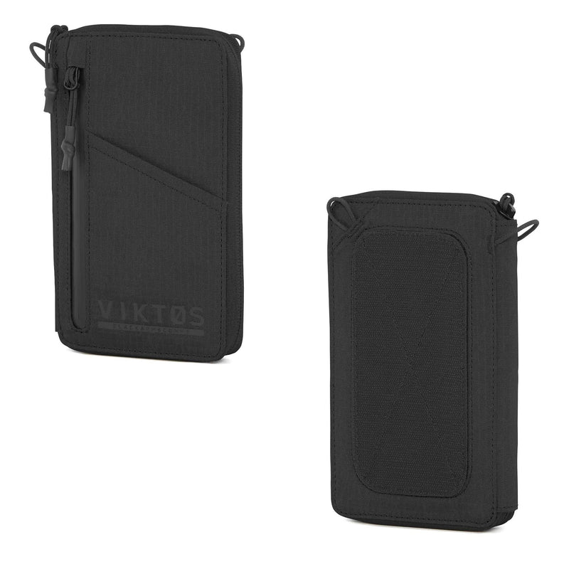 VIKTOS Upscale Travel Wallet | Weather-Resistant Compact, Tactical EDC Storage, Carbon Fiber Chassis, Black, 7.5" H x 4.5" W x 1" D