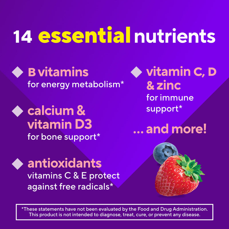 Vitafusion Women's Multivitamin Gummy | 120 Adult Gummies | with Vitamins A, B, C, D, E | Berry Flavor | Gluten and Dairy-Free Supplement 120 Count (Pack of 1) New Version: 120 count, +10% ACE Vitamins