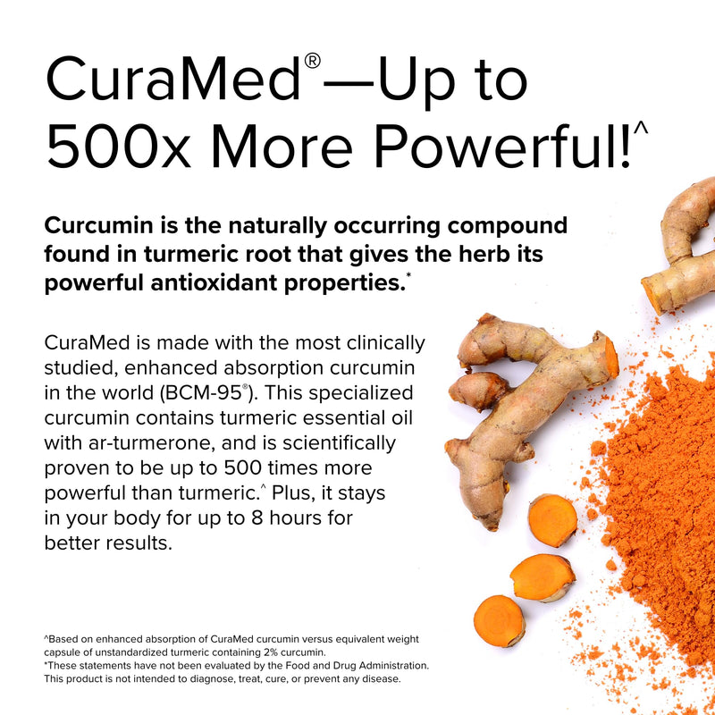 [Australia] - Terry Naturally CuraMed 500 mg Curcumin Complex - 60 Capsules - Superior Absorption BCM-95 - Non-GMO, Vegan, Kosher, Gluten Free - 60 Servings 