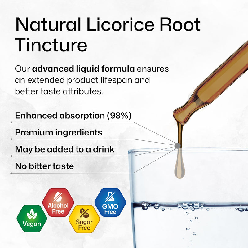 [Australia] - Licorice Root Tincture - Organic Licorice Root Extract for Digestion Health Support - High Bioavailability Formula - Alcohol and Sugar Free - Vegan Drops 4 Fl.Oz. 4 Fl Oz (Pack of 1) 