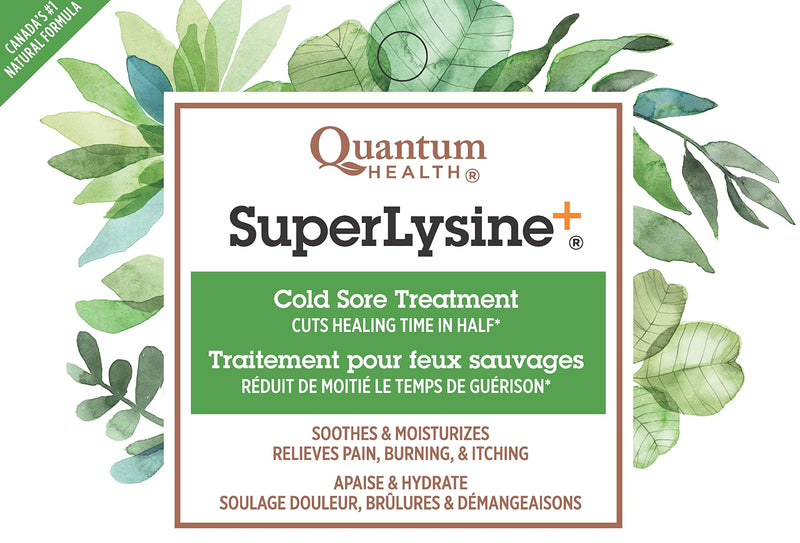 Quantum SuperLysine+ Cold Sore Treatment Ointment|Relieves Pain, Burning, and Itching|Cuts Healing Time in Half|0.25 Ounce 0.24 Ounce (Pack of 1)