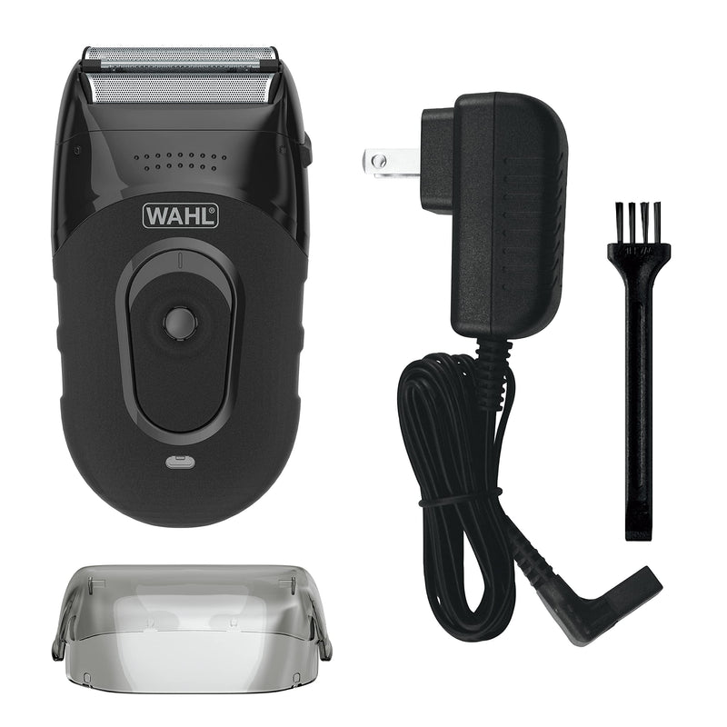 [Australia] - Wahl Compact Rechargeable Lithium Ion Shaver Kit with Hygienic Rinseable Foils & Cutter Bar with Dual Flexible Foils That Move with The Contours of Your Face - 7065 