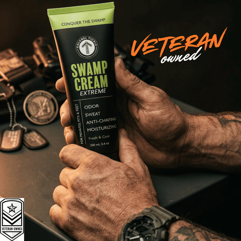 Swamp Cream Anti-Chafing Men Deodorant -3.4oz Pine Sage, 2Pk | 48-Hr sweat & odor control lotion for privates, pits or toes; aluminum-free pine sage tube formula keeps body fresh daily 3.4 Fl Oz (Pack of 2)