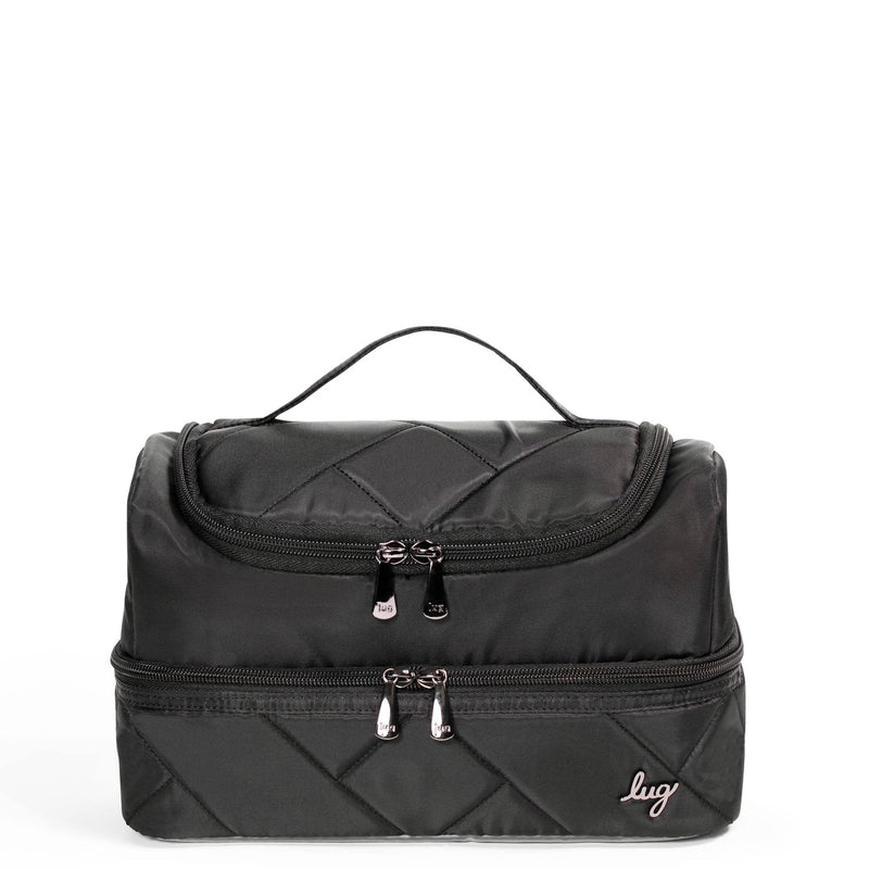 Lug Stowaway Cosmetic Case, NAVY NAUTICAL - Spacious Travel Toiletry Bag with Wipeable Bottom and Exterior Pockets