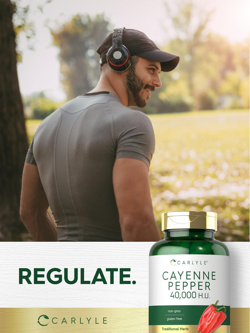 [Australia] - Carlyle Cayenne Pepper Capsules | 40,000 HU | Non-GMO and Gluten Free Supplement 