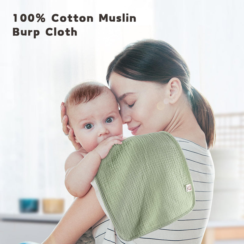 100% Cotton Muslin Burp Cloths Sets 6 Pack 20x10inch Large Burping Clothes Extra Soft Absorbent for Newborn Unisex Baby Girls and Boys (Summer) Summer