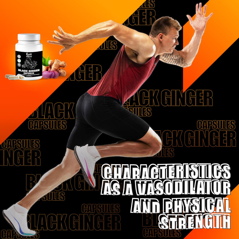 [Australia] - Black Ginger for men capsule 500 mg (100 capsules) Vegan kaempferia parviflora black ginger extract capsules for overall endurance and performance 