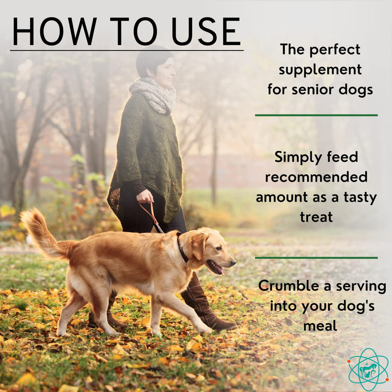 Approx 120 Hemp Chews for Dogs - Dog Hip and Joint Supplement - Pain Relief for Dogs - Senior Old Dog Vitamins and Supplements - Hemp Calming Treats for Dogs 264 Gram - PawsPlanet Australia