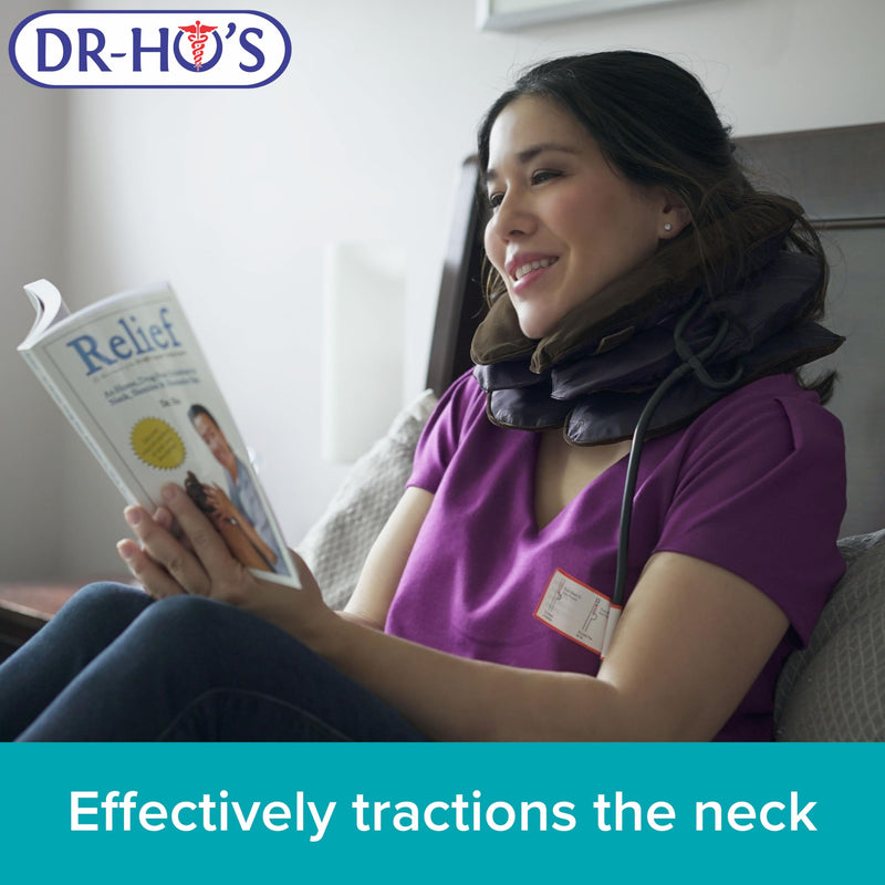 Dr-Ho's Neck Comforter – Dr-Ho's Neck Comforter – Cervical Traction Device for Pain & Posture Support – Inflatable Traction Equipment, Adjustable Stretcher for Home Use