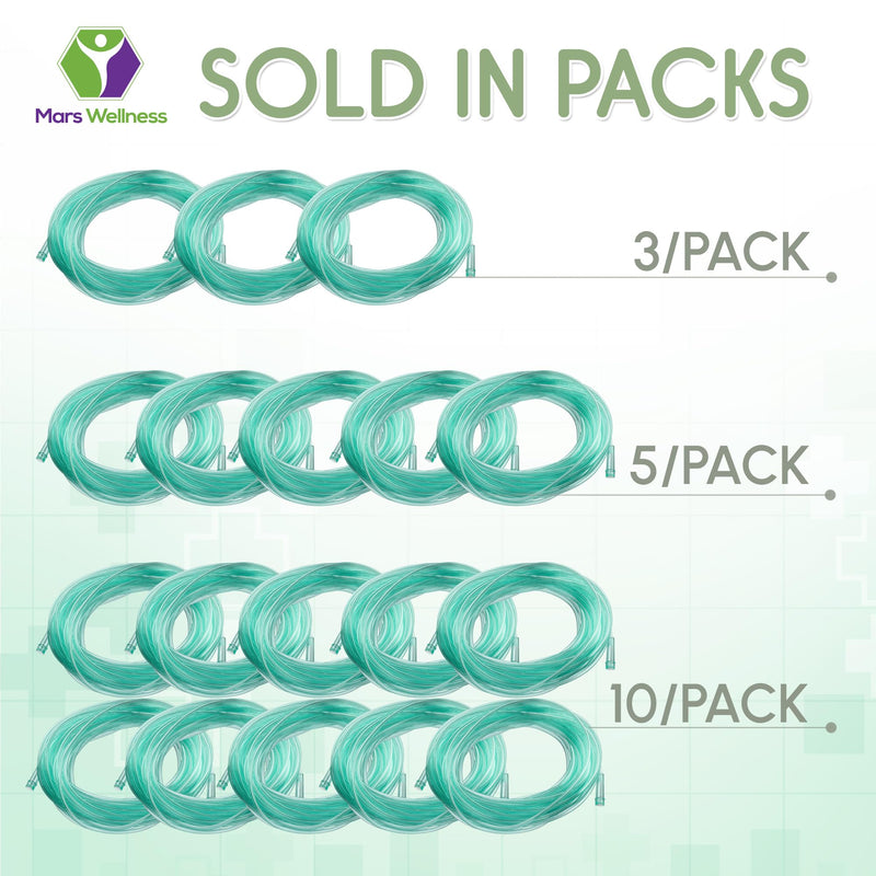 [Australia] - Oxygen Tubing - Premium Green Crush Resistant Oxygen Tubes - Extra Long 50 Foot - Pack of 3 Tubes 50 Foot (Pack of 3) 
