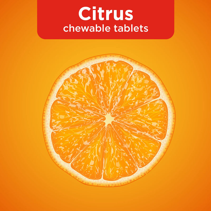 Amazon Basic Care Immune Support Citrus Chewable Tablets with Antioxidants, Vitamin D and Immune System Support, 32 Count 32 Count (Pack of 1)