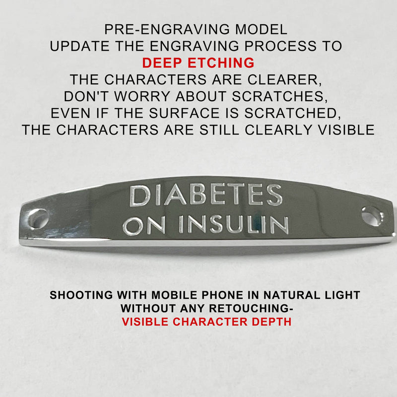 [Australia] - LinnaLove-Pre-engraved Simple Rolo chain Medical alert id bracelet for Women SILVER blood thinner 