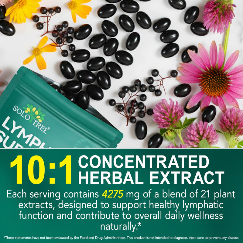 Premium Lymphatic Support Softgels for Daily Wellness | Plant-Based Complex with Gentle Botanical Ingredients | Natural-Origin Formula for Everyday Routine Support | 240 Capsules