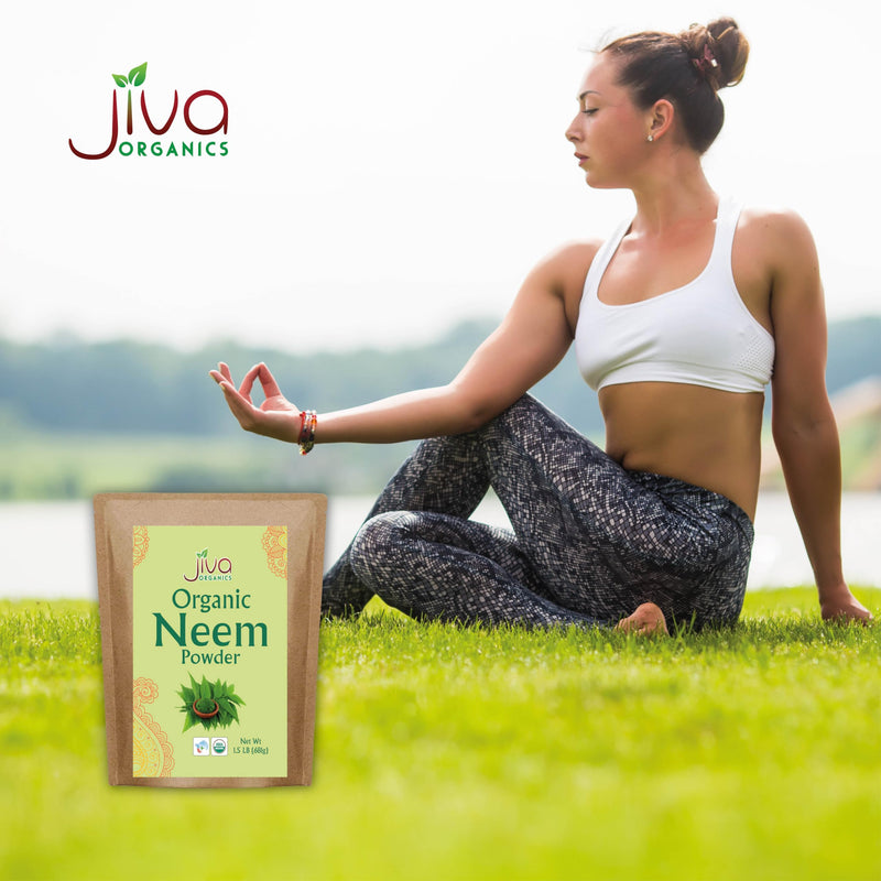 [Australia] - Jiva Organics Organic Neem Leaf Powder 1.5 Pound Bulk Bag - Azadirachta Indica - Pure & Natural Ayurvedic Herb - Neem Powder for Eating, Skin, Gums, and More! 1.5 Pound (Pack of 1) 