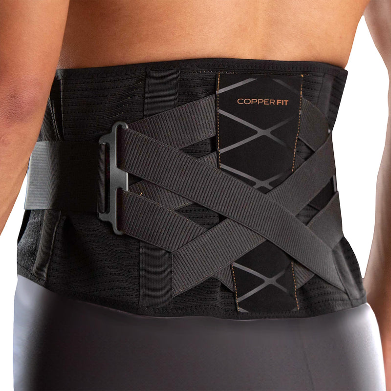 [Australia] - Copper Fit X-Back Brace for Lower Back Pain, Lumbar Support, Herniated Disc, Sciatica, Arthritis – Adjustable, Breathable Design - for Men and Women (Large/XLarge) Large/XLarge (34"-48") 