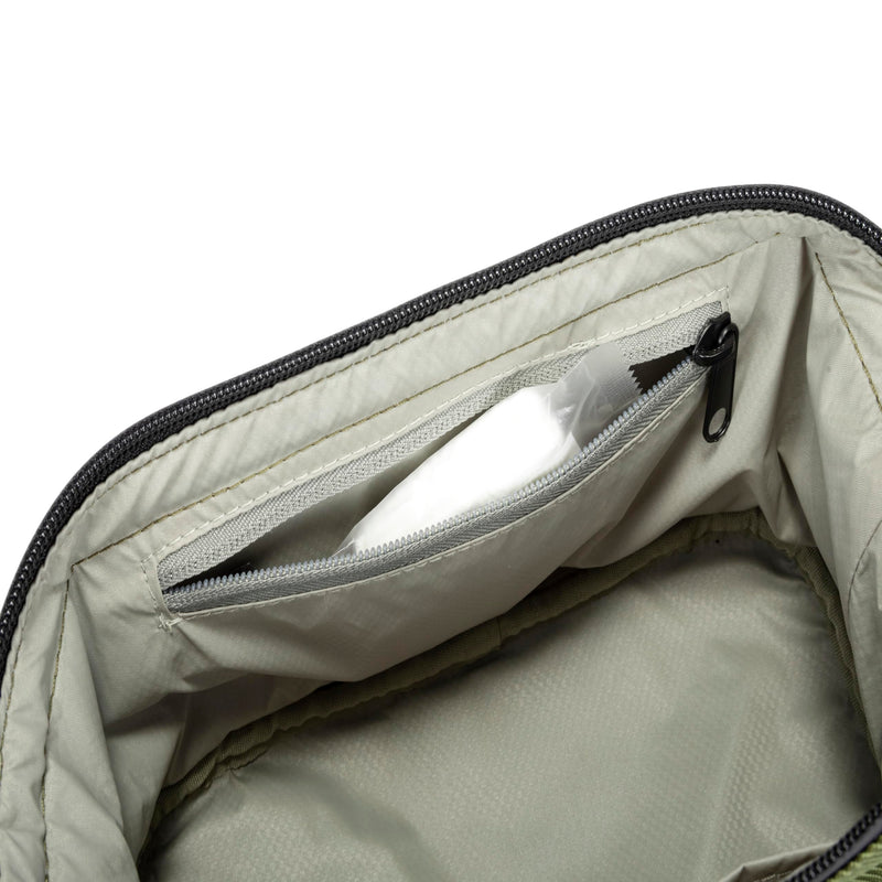 ALOY Travel Toiletry Bag – Organizer for Men & Women with Multiple Compartments, Wipe-Clean Interior, Padded Handle & Hanging Hook for Toiletries & Cosmetics (Dark Chocolate) Dark Chocolate